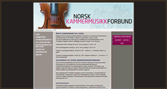 Desktop Screenshot of kammermusikkforbundet.no